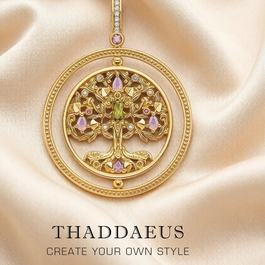Authentic Golden Colourful Tree Pendant Brand Fine Jewelry Europe 925 Sterling Silver Love And Nature For Woman
