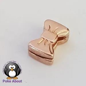 Authentic Genuine Pandora Rose Gold Plated Reflexions Sweet Bow Clip Charm 787582