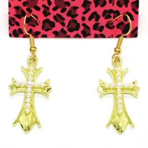 Authentic Sacred Cross of Devotion: Pearl-Adorned Protection for the Faithful