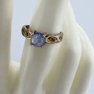 Authentic Celestial Sapphire Sigil Ring – 18KT Gold Electroplated Talisman
