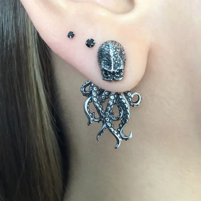Authentic Enchanted Abyssal Octopus Earrings - Mystical Tentacled Guardians of the Deep