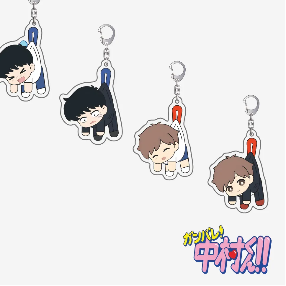 Authentic Chibi Anime Go For It Nakamura Kun！octopus/crab Accessories Decor Souvenir Gifts Acrylic Figure Keychains Products Bag Charm