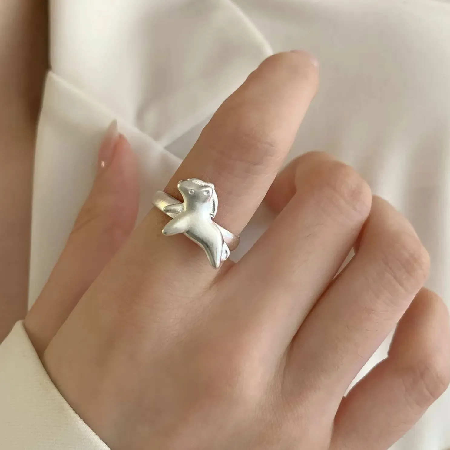 Authentic Ventfille 925 Sterling Silver Childhood Fun Pony Ring Personality Jewelry