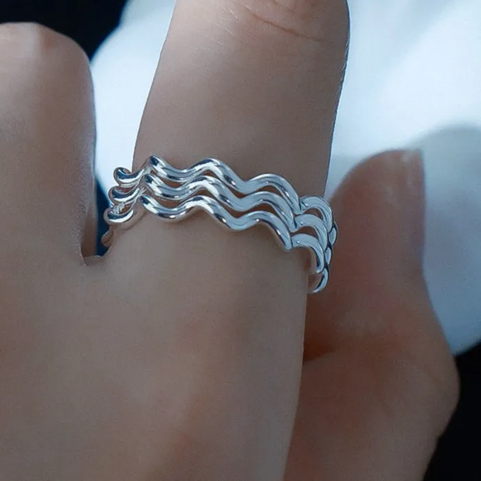 Authentic The Triple Wave Silver Sigil: Lunar Guardian of Creative Flow