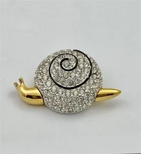 Authentic The Golden Spiral of Illumination: Swarovski Crystal Snail Talisman