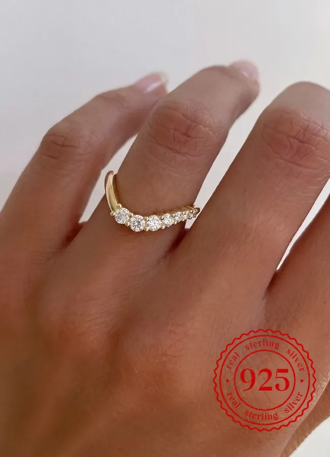 Authentic The Tides of Eternal Devotion Silver Wave Ring