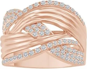 Authentic Celestial Crossed Diamond Halo: 5/8ct Radiant Engagement Ring