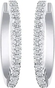 Authentic Celestial Half‑Carat Diamond Hoops – 14K Gold Aura