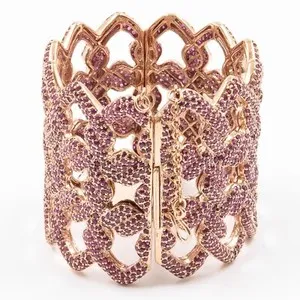 Authentic The Crimson Heart Bangle: A Vessel of Vitality and Rose-Gilded Grace