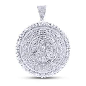 Authentic The Celestial Radiance Diamond Allah Medallion