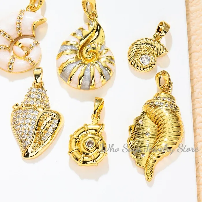 Authentic The Siren’s Spiral: Golden Conch Amulet of Oceanic Wisdom
