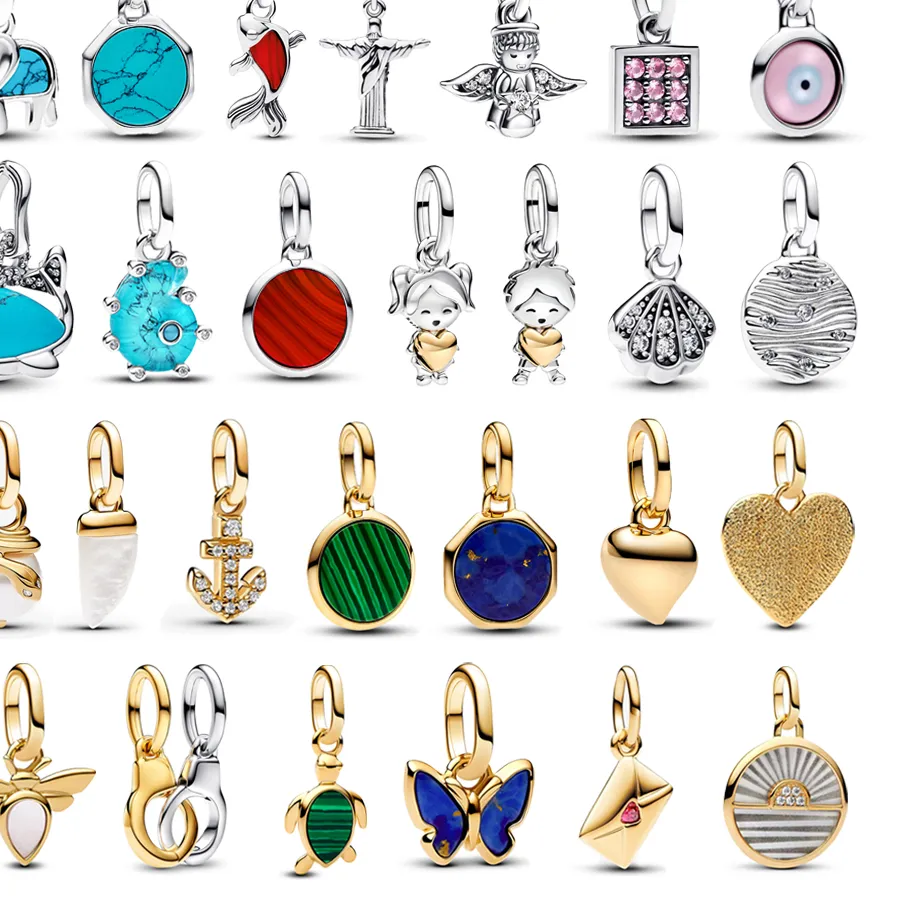 Authentic Exquisite 925 Sterling Silver Butterfly Whale Turtle Envelope Angel Ocean Me Pendant Fit Diy Bracelet Necklace Jewelry
