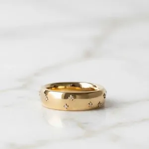 Authentic Celestial Infinity Wave – Gold‑Plated 925 Silver Women’s 6mm Ring