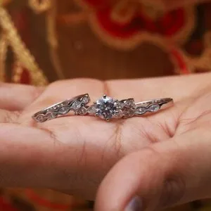 Authentic Celestial Triad: The Radiant Moissanite Convergence