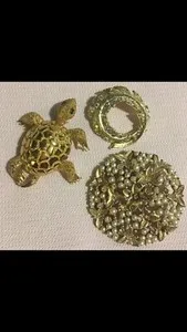 Authentic Trinity of Radiant Elegance: Three Golden Talismans of Joy