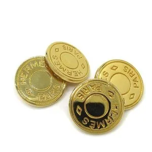 Authentic The Hermes Sellier Golden Crest Cufflinks