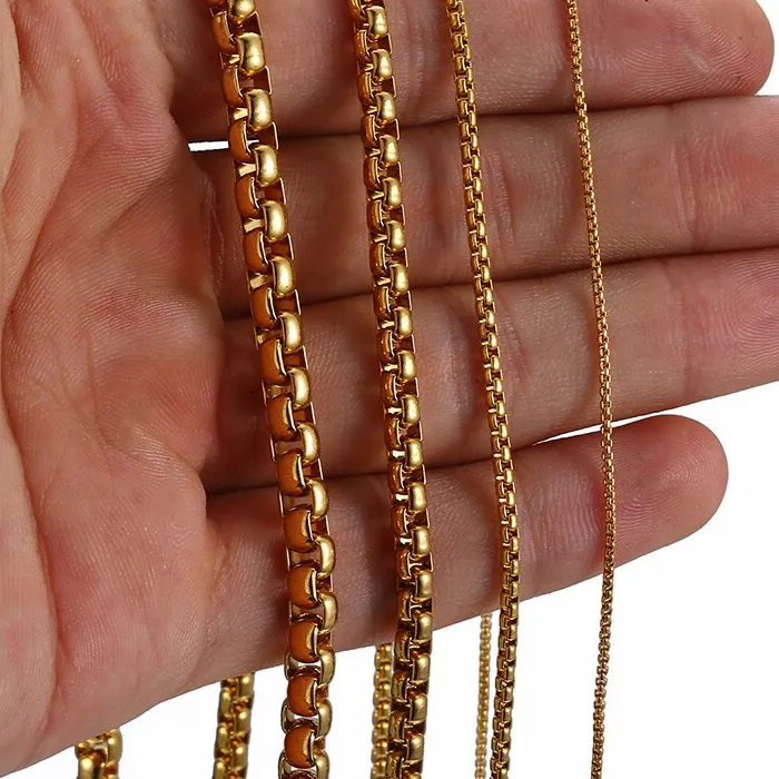 Authentic The Golden Continuum Round Box Chain