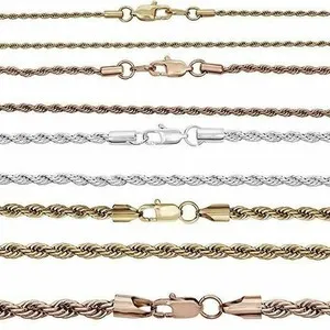 Authentic The Golden Spiral of Infinity: Radiant Rose-Gilt Rope Chain