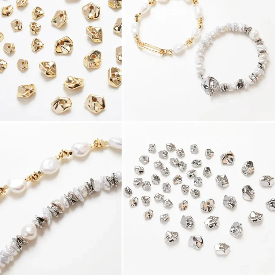 Authentic Celestial Fragments: 14k Gold-Plated Sacred Geometry Spacers
