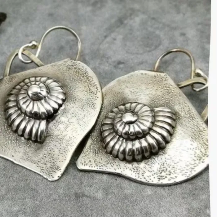 Authentic The Spiral Path: Silver-Plated Snail Talismans of Earthly Wisdom