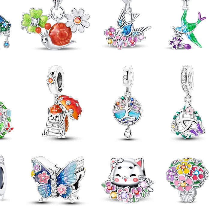 Authentic Whispers of Elysium: Sterling Silver Charms of Nature's Harmony