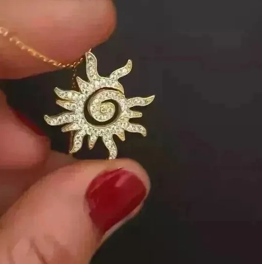 Authentic Celestial Radiance: The Golden Sun-Bearer Pendant