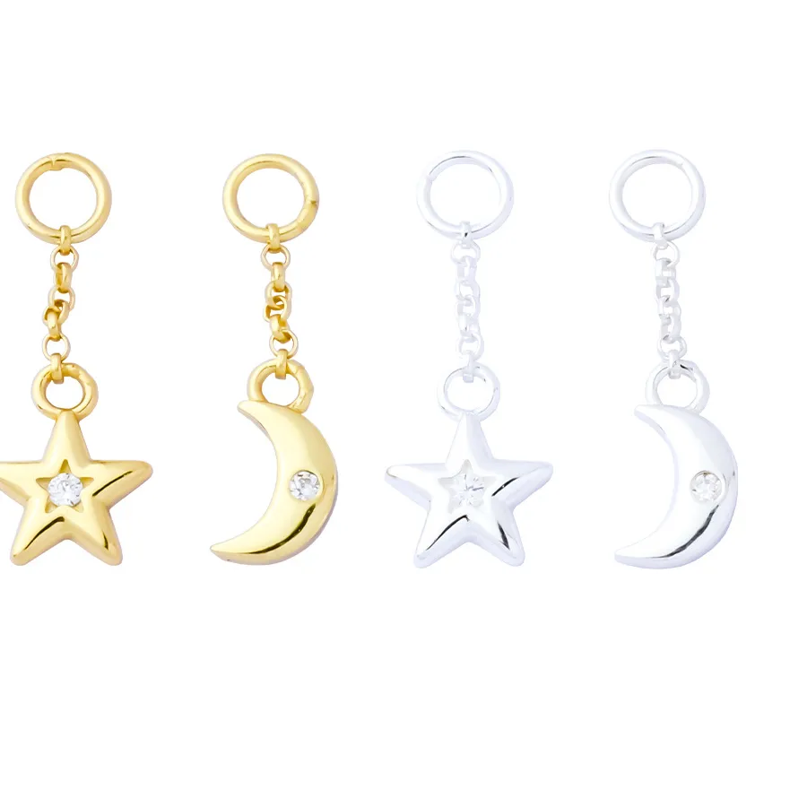 Authentic Celestial Harmony Moon and Star Silver Talisman