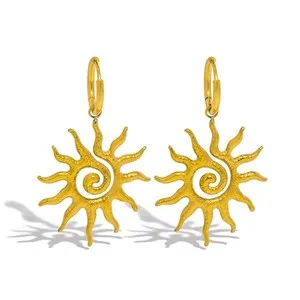 Authentic Solar Spiral Ascension Pendant - Golden Celestial Amulet for Women's Spiritual Enlightenment