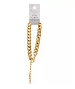 Authentic The Gilded Flow: 18K Gold-Plated Curb Chain Talisman