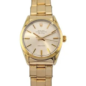 Authentic Rolex 5520 Vintage Oyster Perpetual Air King Gold Plated 34mm 1972