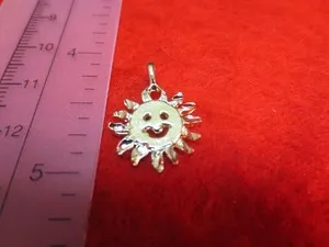Authentic 14KT GOLD PLATED SMILING SUN CHARM - 2177