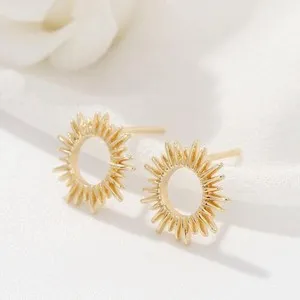Authentic 2Pairs 18K Gold Plated Sun, Sunburst Stud Earrings, Celestial Minimalist Jewelr