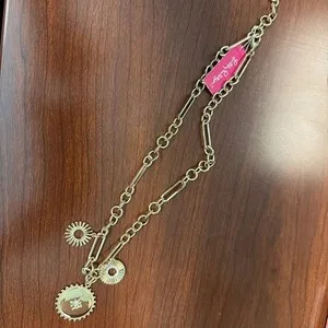 Authentic New Lilly Pulitzer Gold Plated New Sun Necklace Adjustable Length