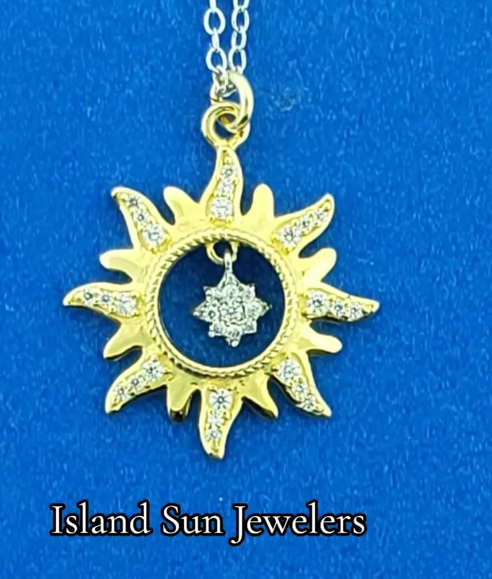 Authentic Sun Pendant, Sterling Silver & Gold Plated