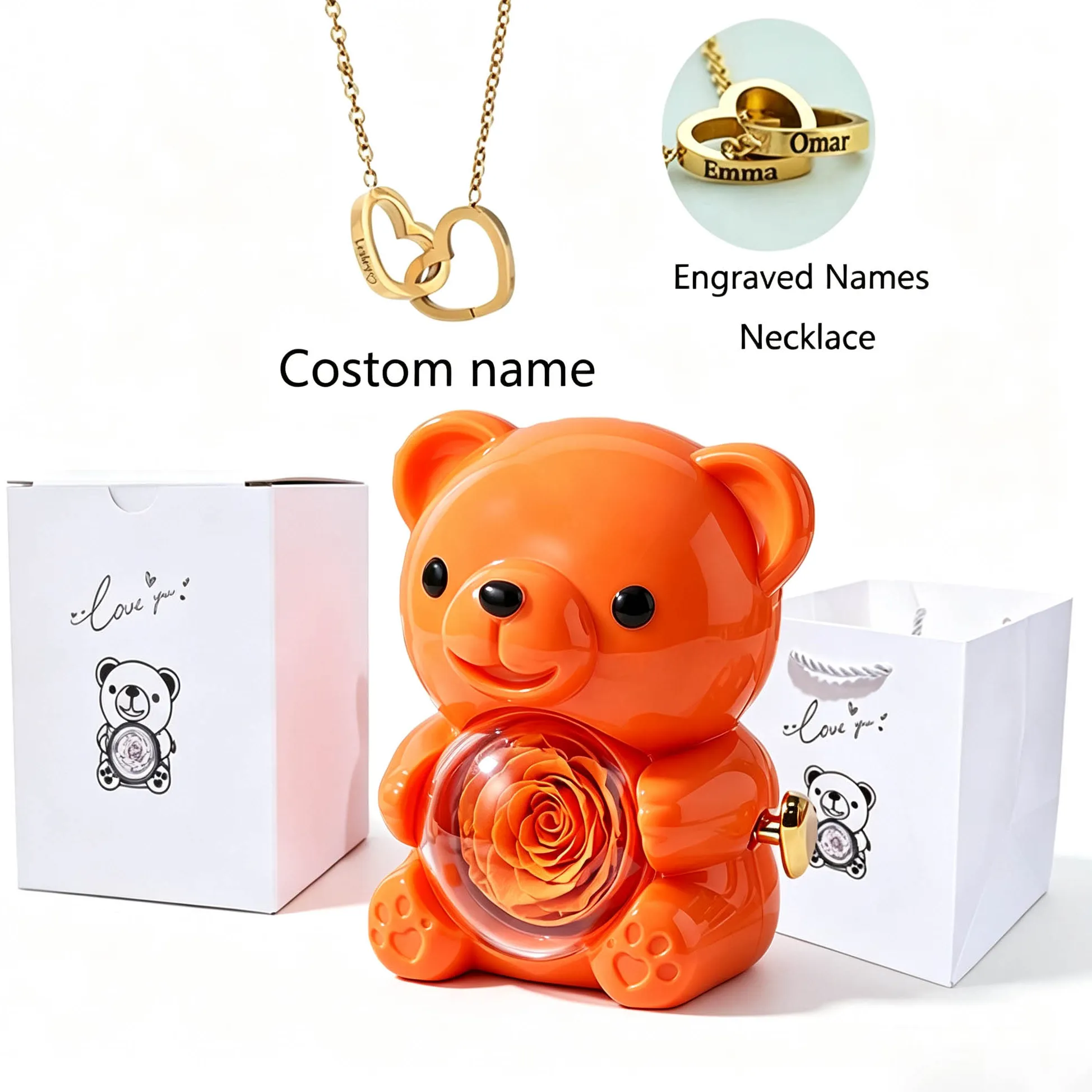 Authentic The Eternal Rose Keepsake A Velvet Bear Of Enduring Love