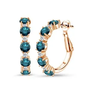 Authentic Celestial Radiance Rose Gold and Topaz Hoop Talismans