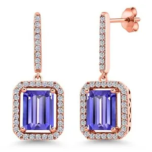 Authentic Celestial Azure: Tanzanite Radiance Earrings