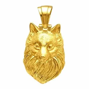Authentic The Astral Guardian: 18K Gold-Plated Wolf Totem