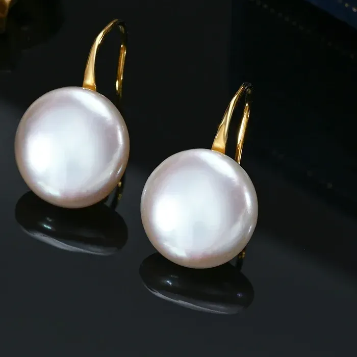 Authentic Moonlit Whisper: Baroque Pearl Earring in 925 Silver