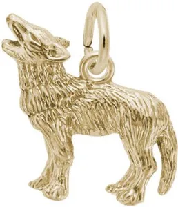 Authentic Lunar Guardian Wolf Amulet - Gold-Plated Totem of Intuitive Strength