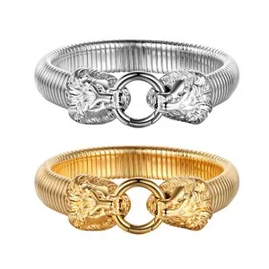 Authentic Fenrir’s Boundless Guardian: 18K Gold-Plated Serpent Coil