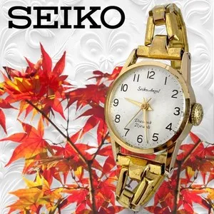 Authentic The Golden Hourglass: Seiko Angel Manual 21-Jewel Vintage Timepiece