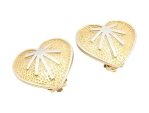 Authentic Celestial Love Hearts Sacred Gold- Plated Silver Earrings Of Divine Passion And Eternal Devotion