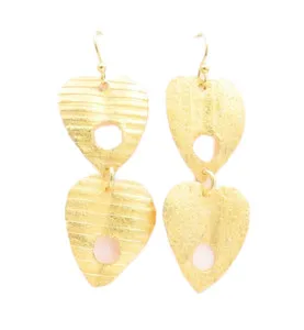 Authentic Celestial Heartbeat Gold-Plated Filigree Earrings