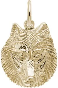 Authentic The Guardian of the Wild Path: Gold-Plated Sterling Silver Wolf Head Talisman