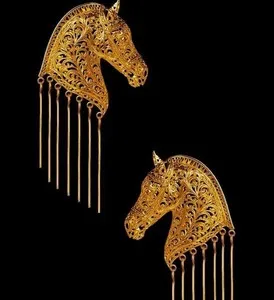 Authentic Golden Stallion Spirit Earrings: A Talisman of Boundless Vitality