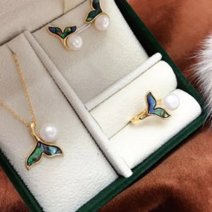 Authentic Whispers of the Ocean: Abalone Shell and Pearl Harmony
