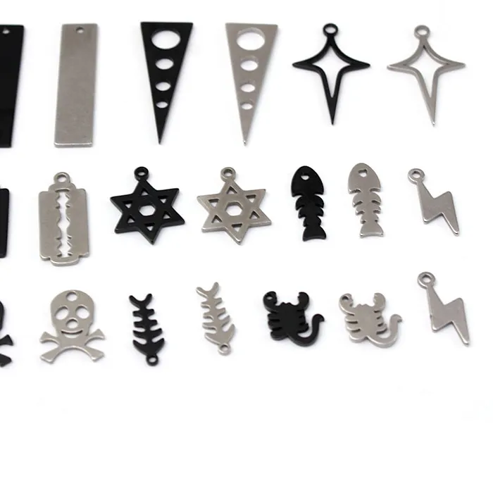 Authentic Mystic 20‑Piece Sacred Charms Set – Cross, Fishbone & Blade Symbols for Spiritual Jewelry