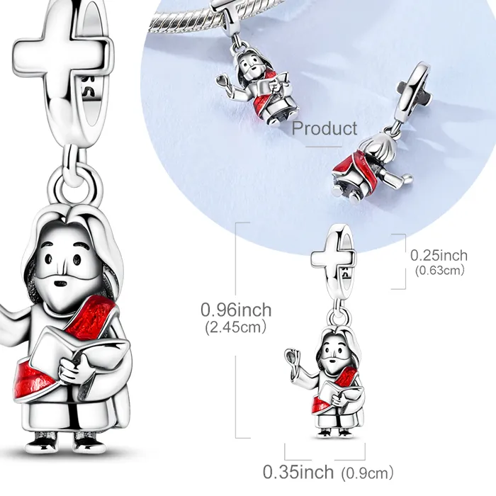 Authentic The Missionary of Light: Sterling Silver Jesus Devotional Talisman