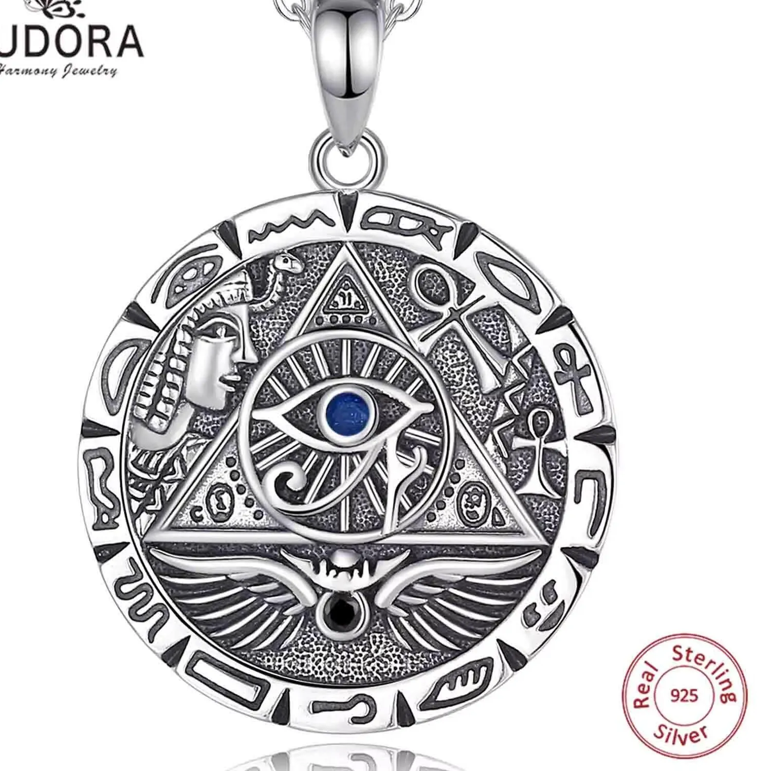 Authentic The Eye of Eternity: Sacred Pyramid & Solar Cross Amulet